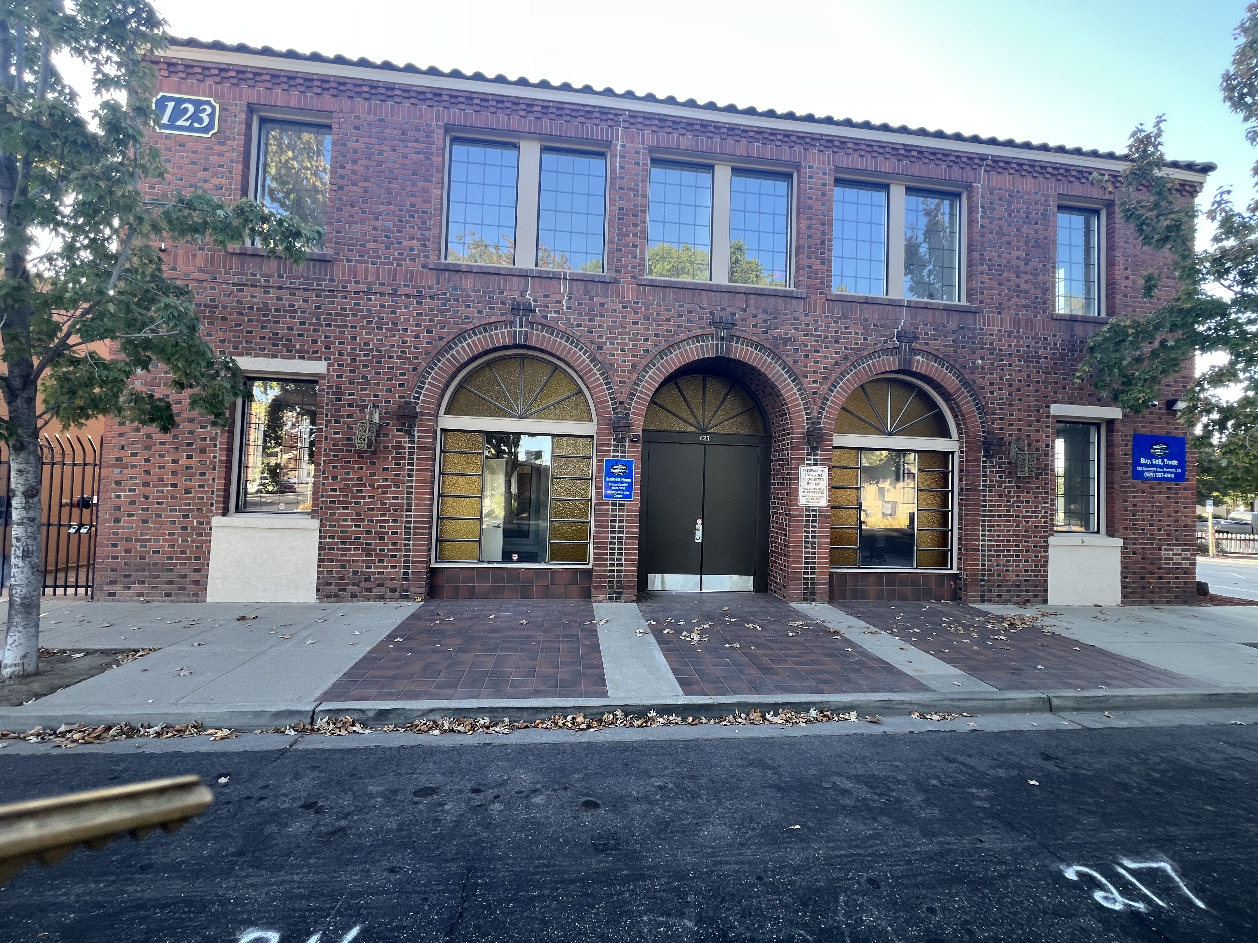 Completed brick exterior of Manteca Old City Hall
