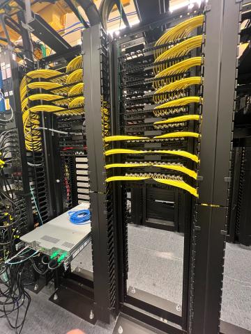TikTok data center equipment racks undergoing modification and upgrade